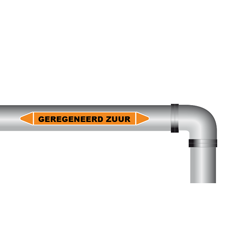 Geregeneerd zuur sticker