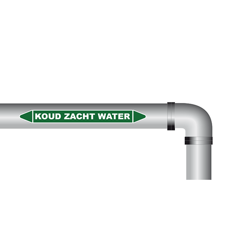 Koud zacht water sticker