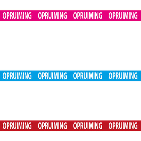 Opruiming raamband sticker