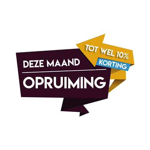 Opruiming spreekwolk sticker
