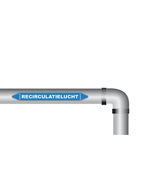 Recirculatielucht sticker