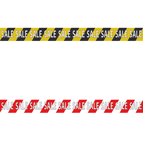 Sale twee kleurige raamband sticker