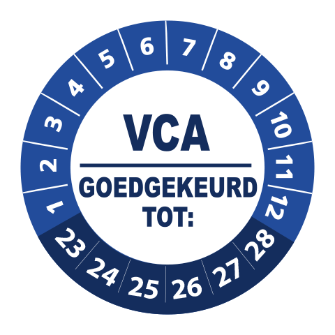 VCA goedgekeurd sticker 2024 - 3 cm op rol