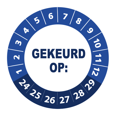 Gekeurd op sticker 2024 - 3 cm op rol