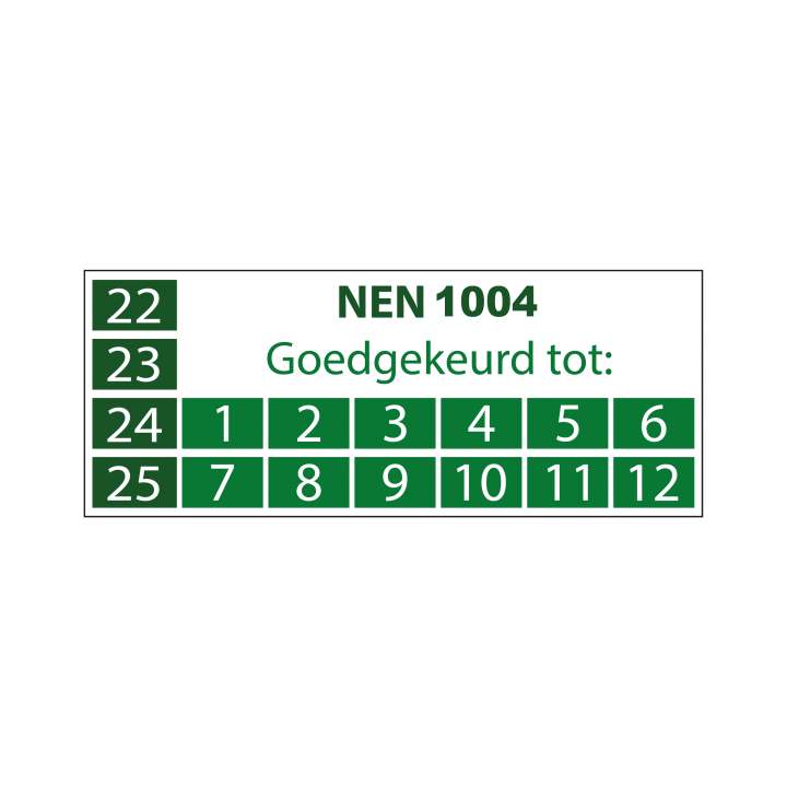 NEN 1004 goedgekeurd tot - rechthoekig 2024 - Afbeelding 6