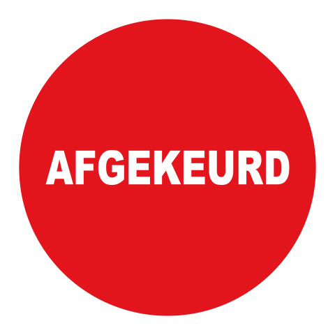 Afgekeurd sticker - 3 cm op rol