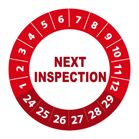 Next inspection sticker 2024 - 3 cm op rol - Afbeelding 4