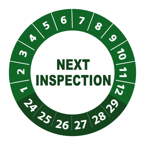 Next inspection sticker 2024 - 3 cm op rol - Afbeelding 3