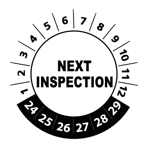 Next inspection sticker 2024 - 3 cm op rol - Afbeelding 2