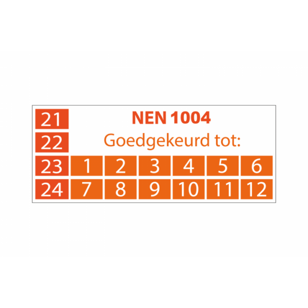 NEN 1004 goedgekeurd tot - rechthoekig 2024