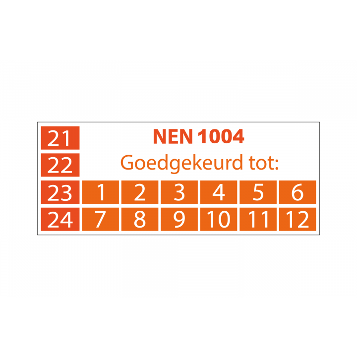 NEN 1004 goedgekeurd tot - rechthoekig 2024