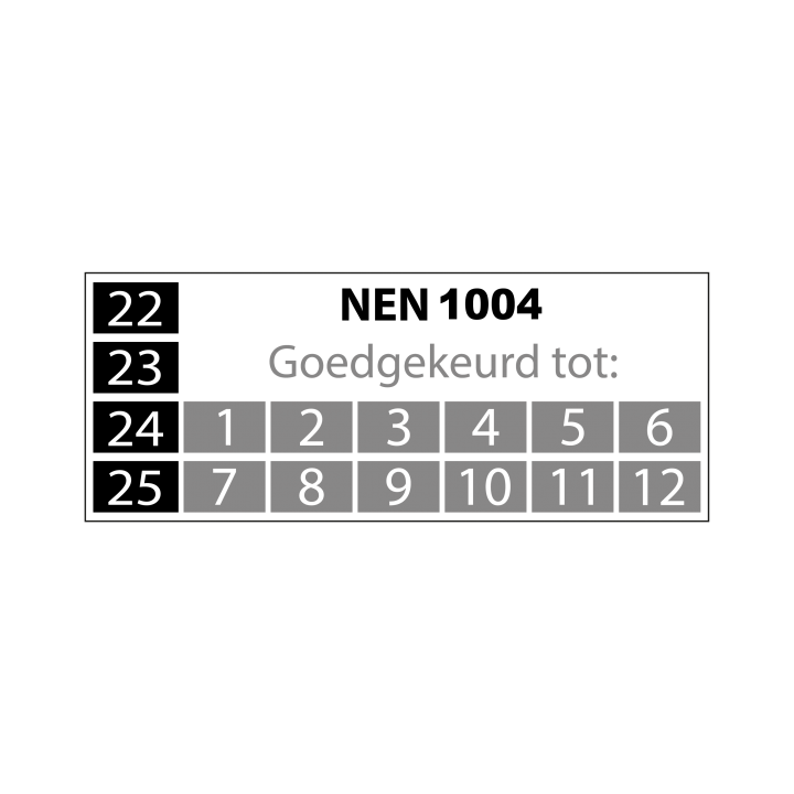 NEN 1004 goedgekeurd tot - rechthoekig 2024 - Afbeelding 4