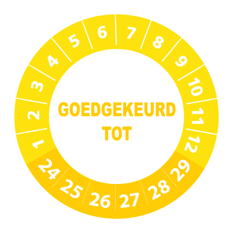 Goedgekeurd tot sticker 2024 - 3 cm op rol